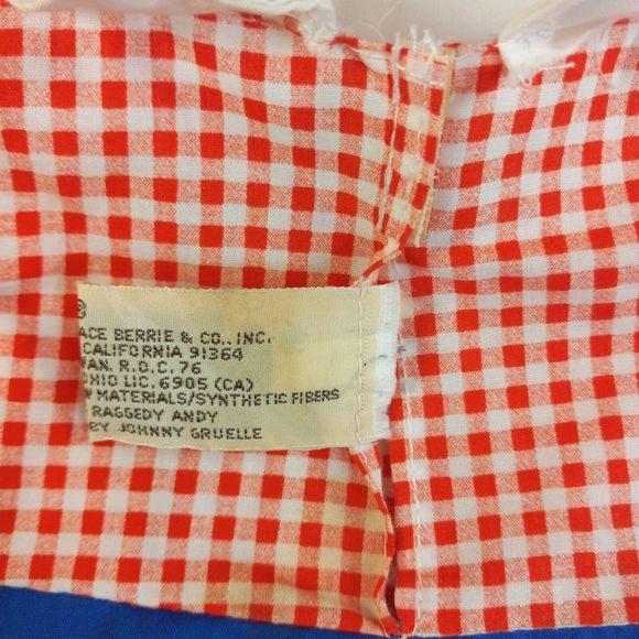 VTG Raggedy Andy Rag Doll 17” Boy Cloth 80s w/Clothes by Johnny Gruelle Applause - Picture 7 of 16